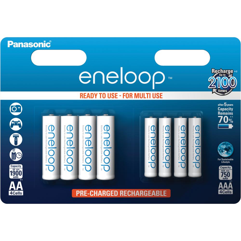 Panasonic-Eneloop HR6 1900mAh + HR03 750mAh