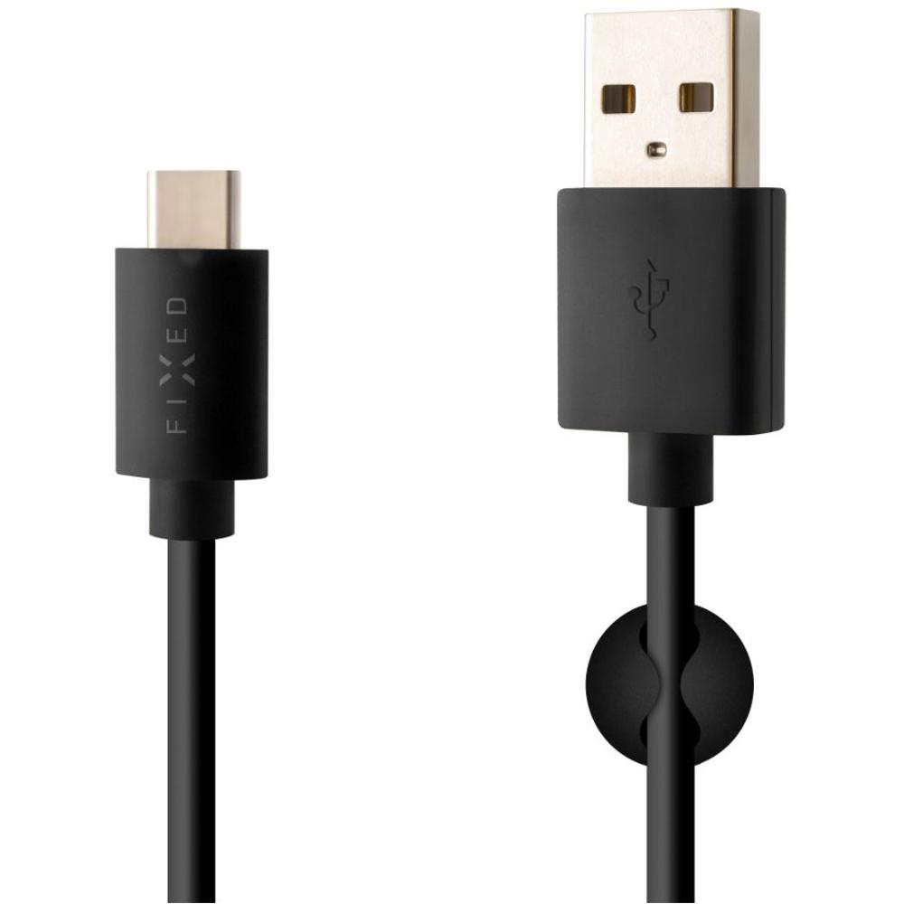 Fixed USB-A/USB-C, 3A, 2m čierny
