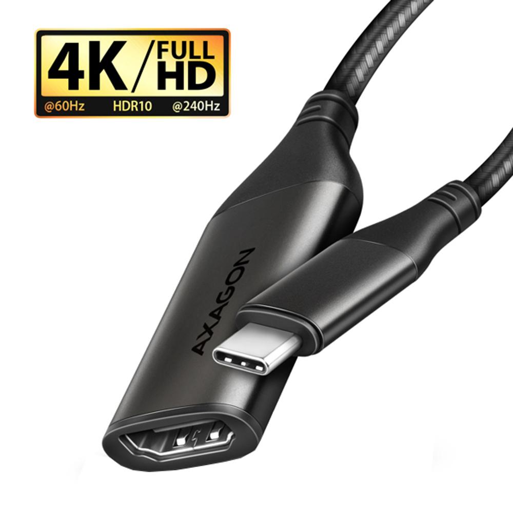 Axagon RVC-HI2M, USB-C -> HDMI 2.0a redukcia / adaptér, 4K/60Hz HDR10