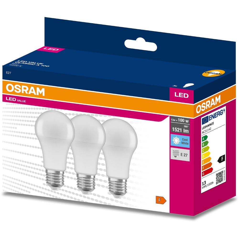 Osram LED Cla. A 100  13 W/4000 K E27
