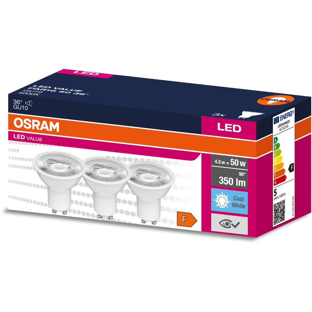 Osram LED PAR16 50 36° 4.5 W/4000 K GU10