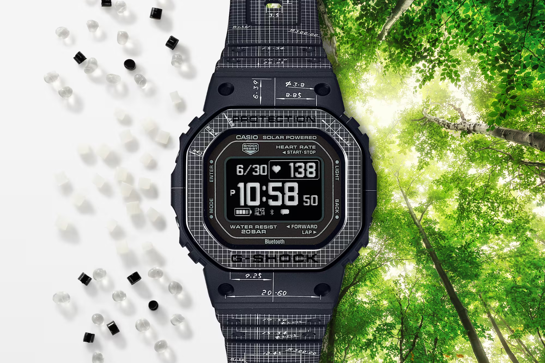 Pánske náramkové hodinky Casio G-SHOCK DW-H5600-2ER ekologicke