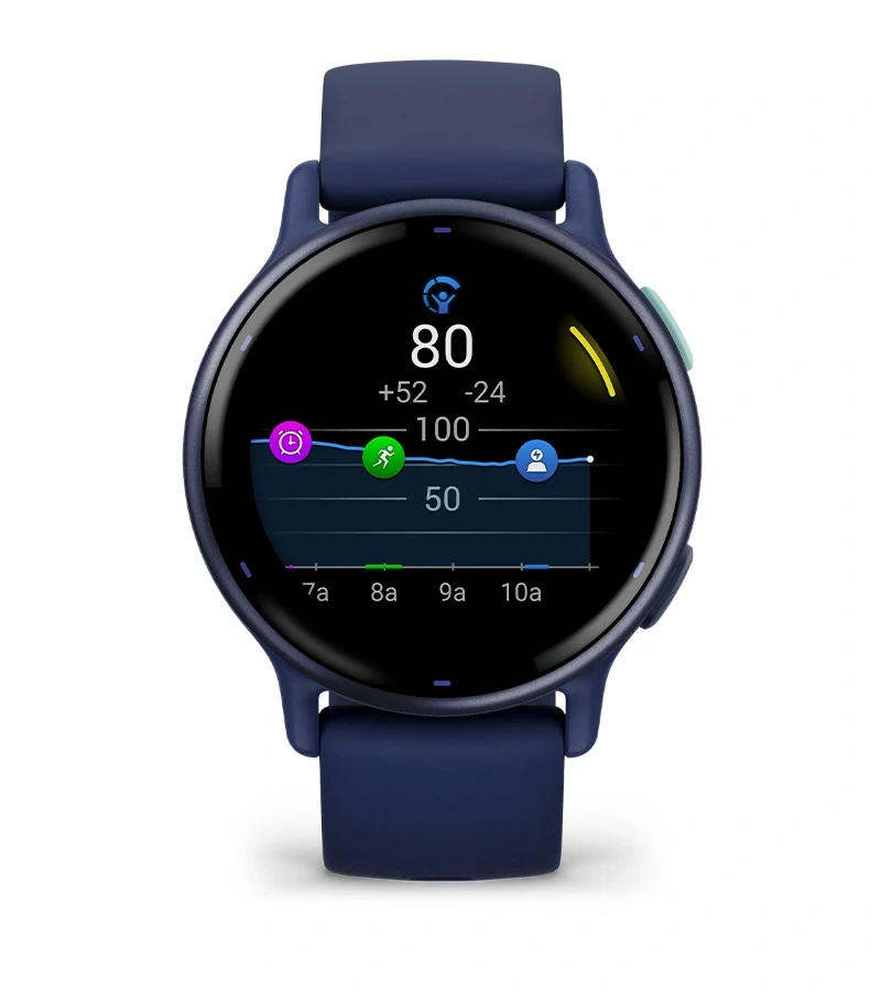 Smart hodinky Garmin vívoactive® 5 sledujú úroveň vašej energie, aby ste vedeli kedy je čas na tréning a kedy na oddych.