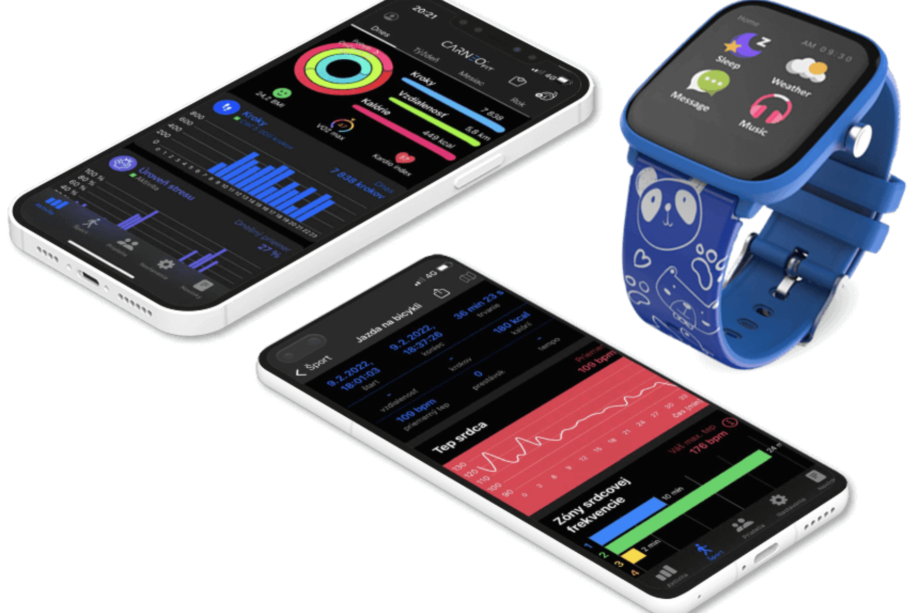 Smart hodinky Carneo TIK&TOK HR+ Boy app carneo FIT