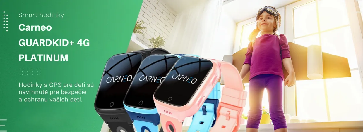 Smart hodinky CARNEO GuardKid+ 4G Platinum s GPS pre deti sú navrhnuté pre bezpečie a ochranu vašich detí.