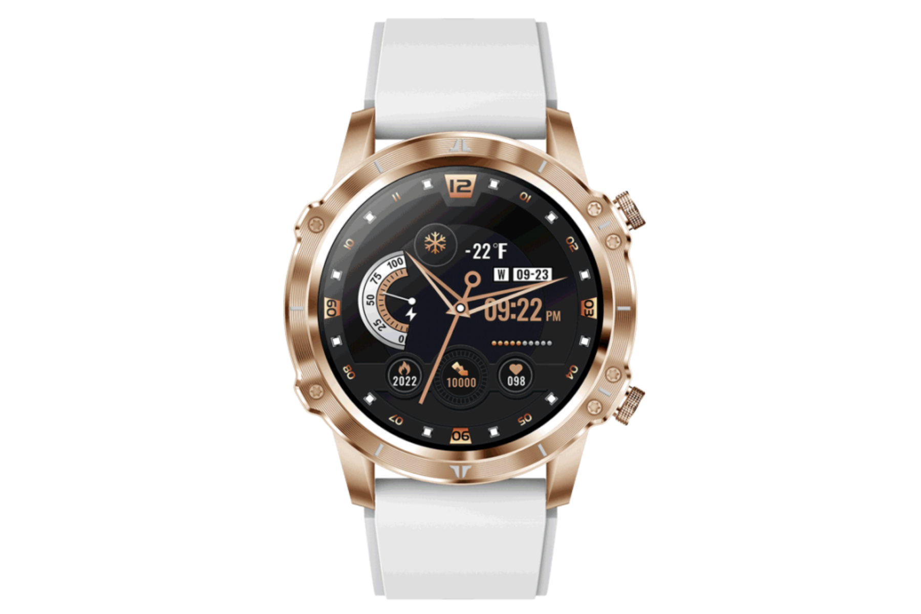 Smart hodinky Carneo Adventure HR+ Rosegold ciferniky