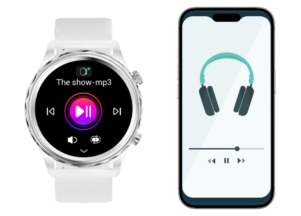 S hodinkami Smart hodinky Carneo Queen HR+ si hudbu pustíte priamo zo zápästia