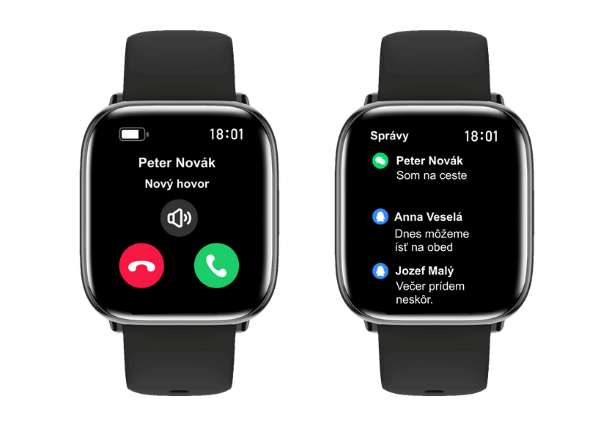 Vďaka funkcii BT call môžete telefonovať priamo z hodiniek Carneo Proxima HR+.
