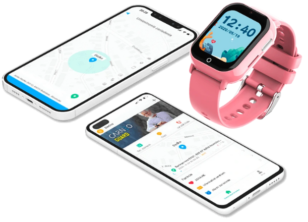 Aplikácia Carneo Guard vám ponúka jednoduché a intuitívne prepojenie s hodinkami Carneo Guardkid+ 4G TINY Pink.