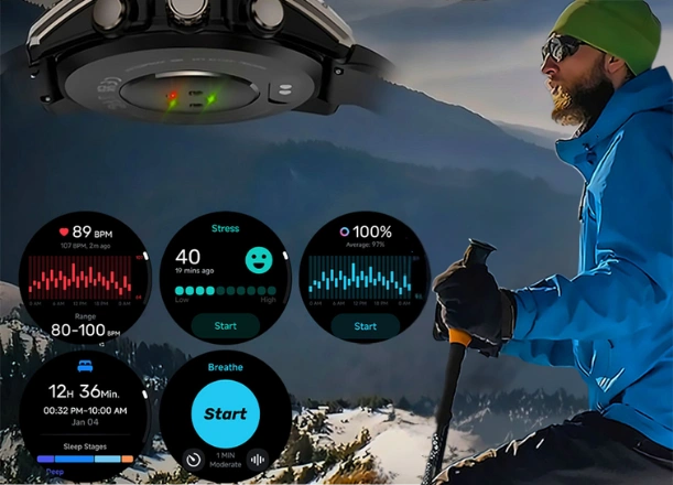 So Smart hodinkami Carneo GTR eXpedition m&ocirc;žete po cel&yacute; deň nepretržite sledovať svoju srdcov&uacute; frekvenciu.