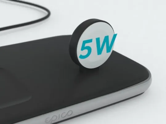 Nabijačky Epico 3in1 MagSafe poskytuje až 5 W výkon pre nabíjanie hodiniek Apple Watch