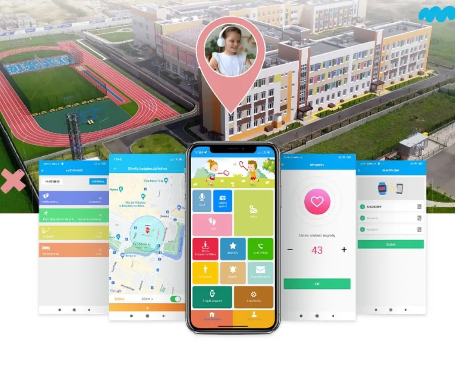 Bezpečnostná zóna a mapa v mobilnej aplikácii