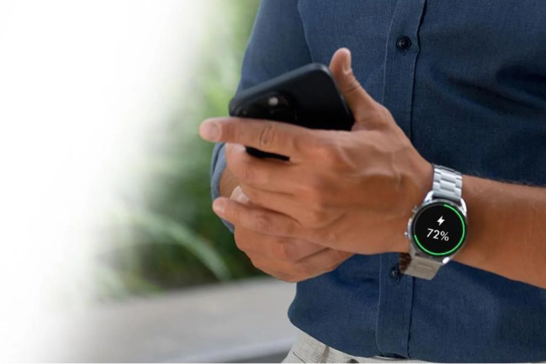 Smart hodinky Garett V10 Silver Black Leath vydrz baterie 10 dni