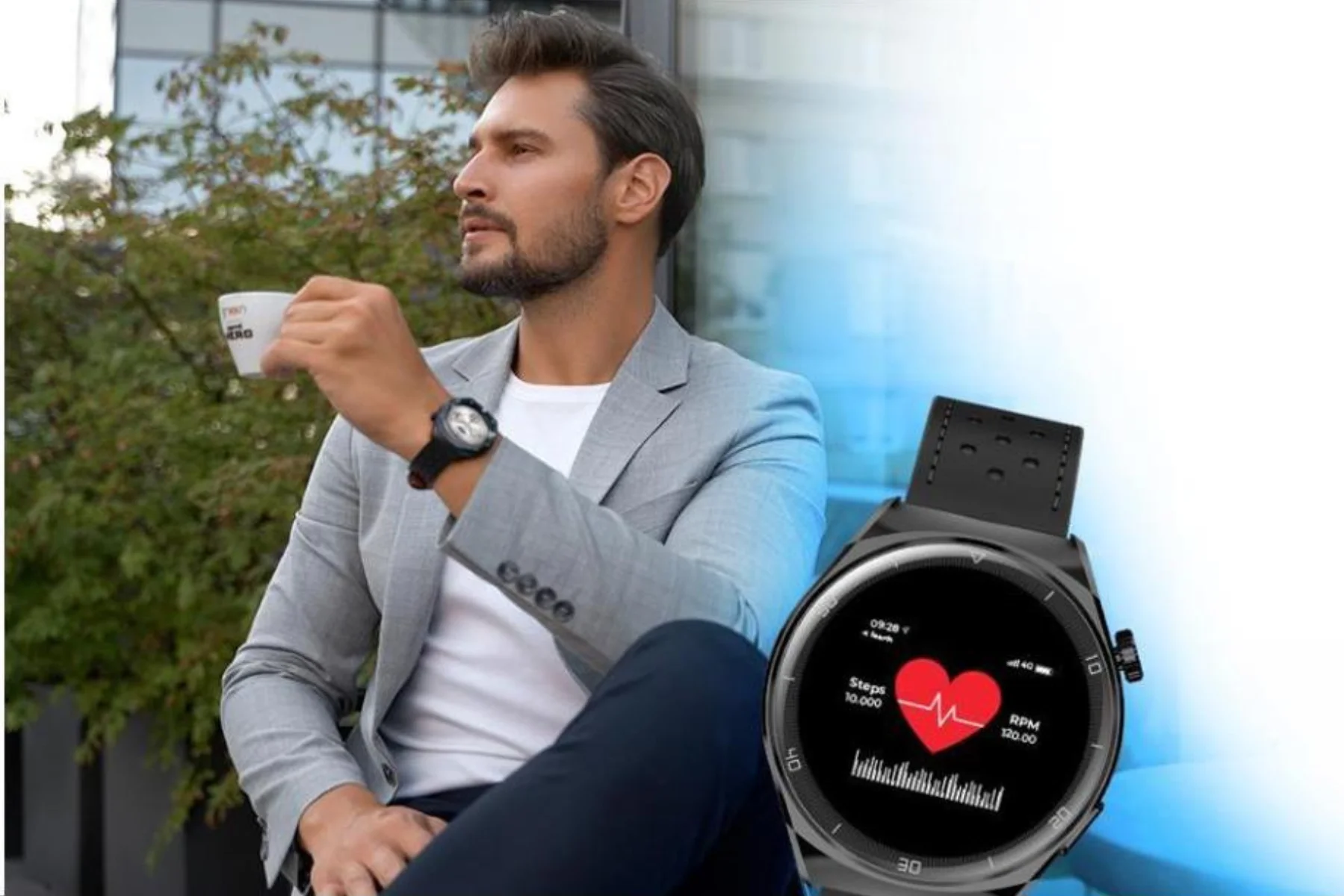 Smart hodinky Garett V12 Black Steel srdcovy tep bluetooth