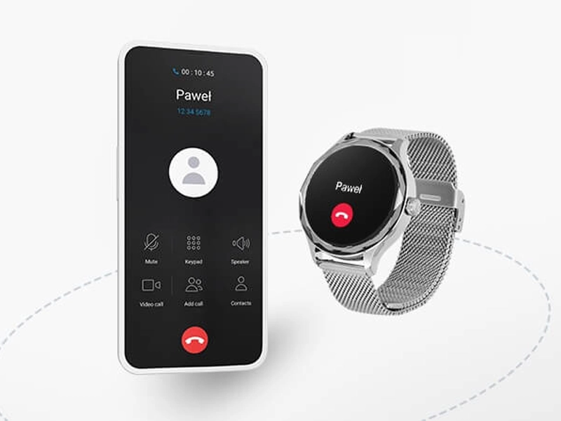 Garett_Viva_Goldsteel_smartwatch bluetooth hovory