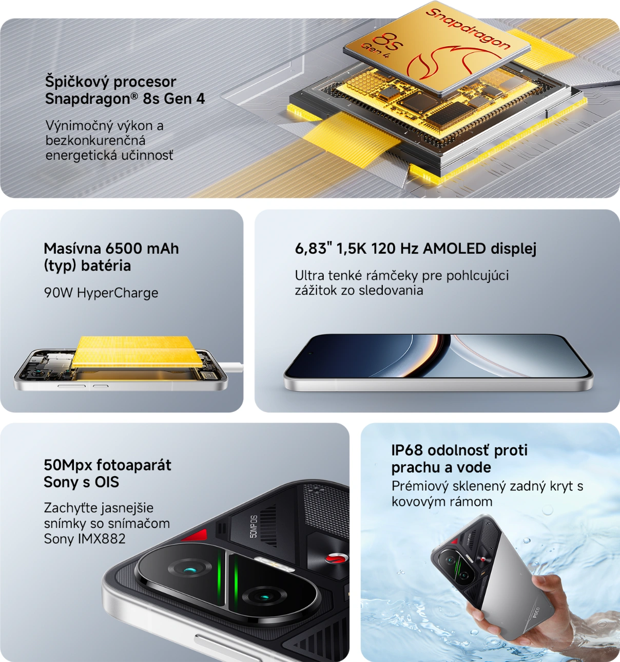 Hlavné výhody a benefity smartfónu POCO F7 Black.