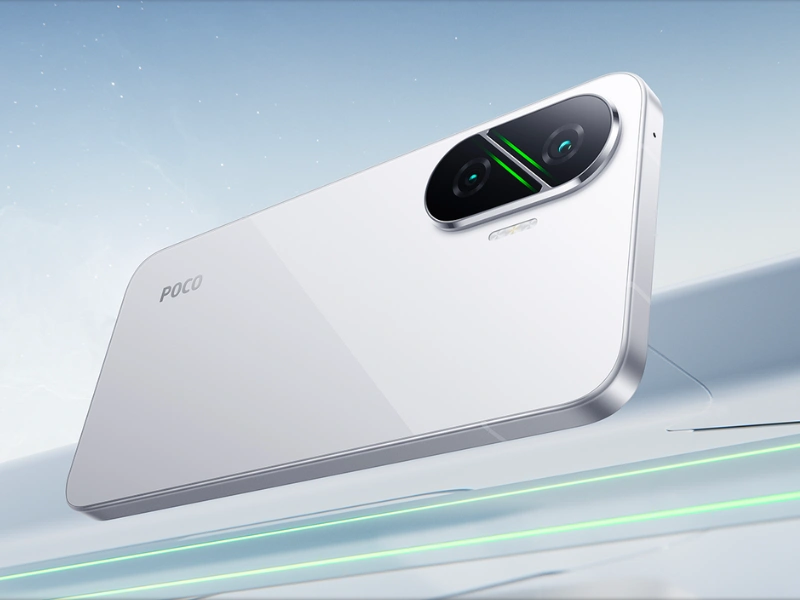 Výnimočný dizajn a krásna biela farba robia z POCO F7 White výnimočne krásne zariadenie.