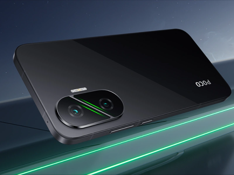 Výnimočný dizajn a krásna čierna farba robia z POCO F7 Black výnimočne krásne zariadenie.