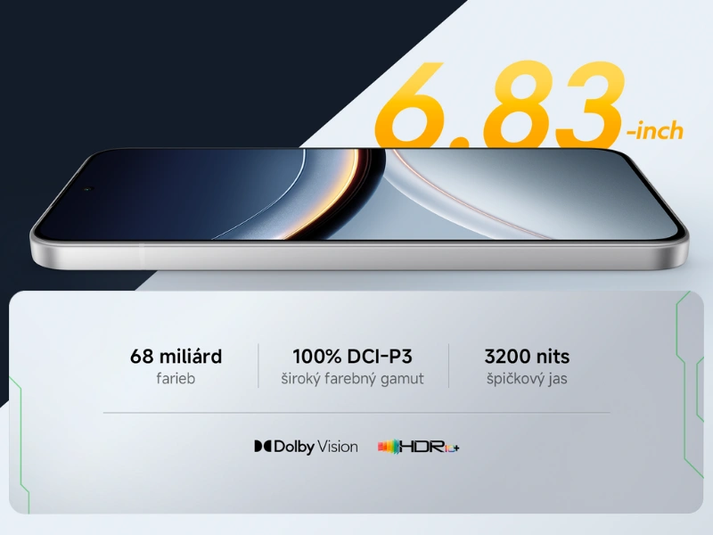 Výnimočný AMOLED displej telefónu POCO F7 Black prinesie neprekonateľný vizuálny zážitok.