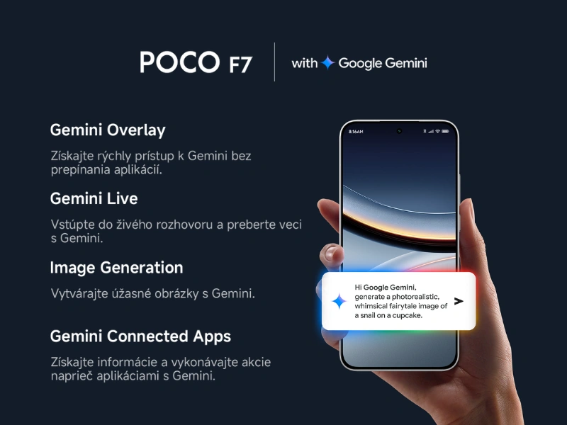 Xiaomi Hyper AI telefónu POCO F7 Black vám uľahčí život.