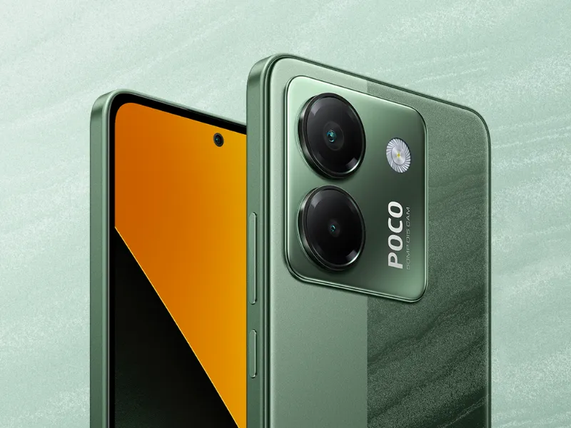 Sofistikovaný minimalistický dizajn POCO M7 Pro 5G Green.