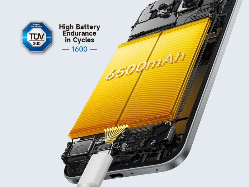 6500mAh batéria telefónu POCO M8 Pro 5G vám prinesie hodiny vašej obľúbenej zábavy.