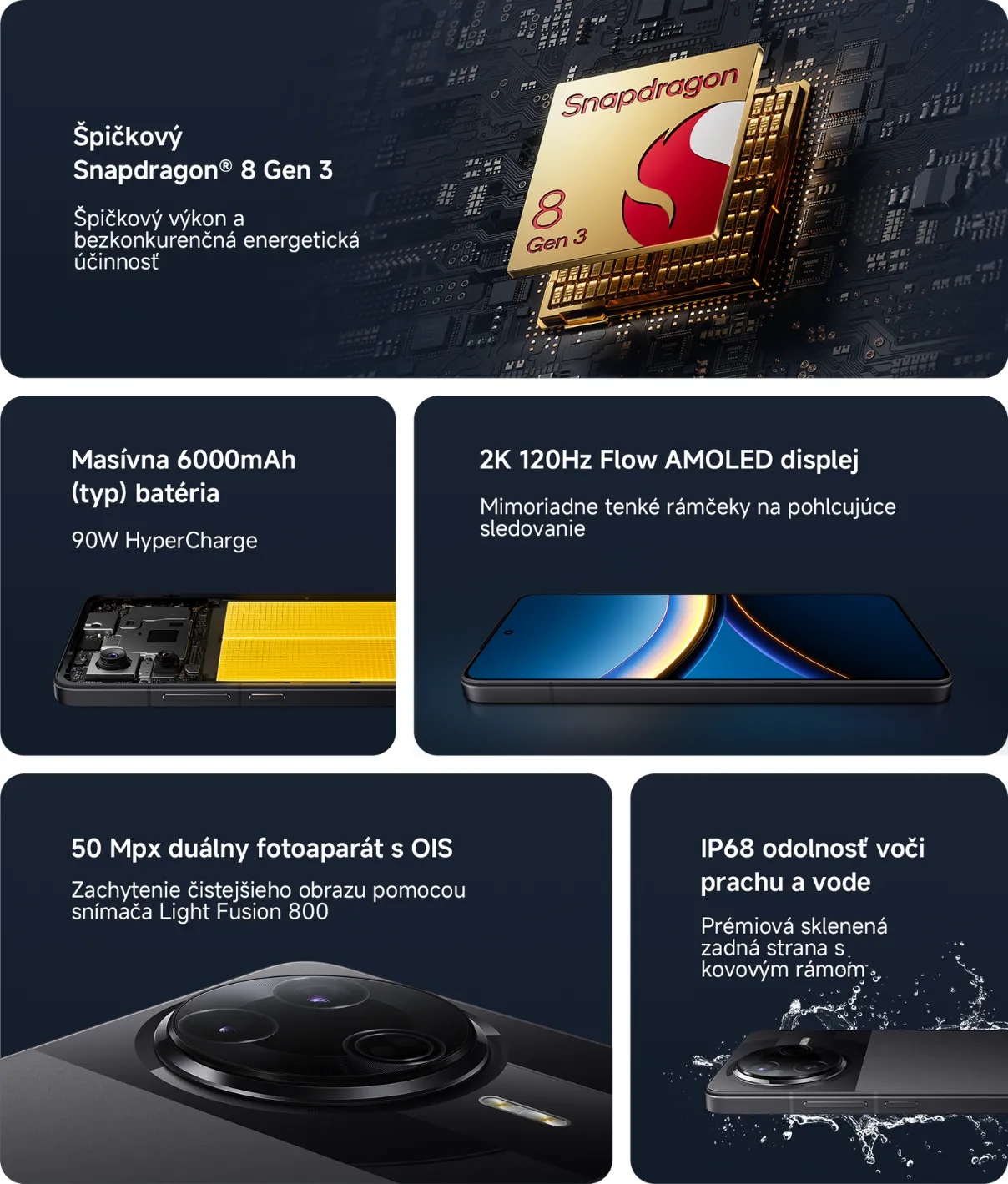 Hlavné výhody a benefity smartfónu POCO F7 Pro Black.