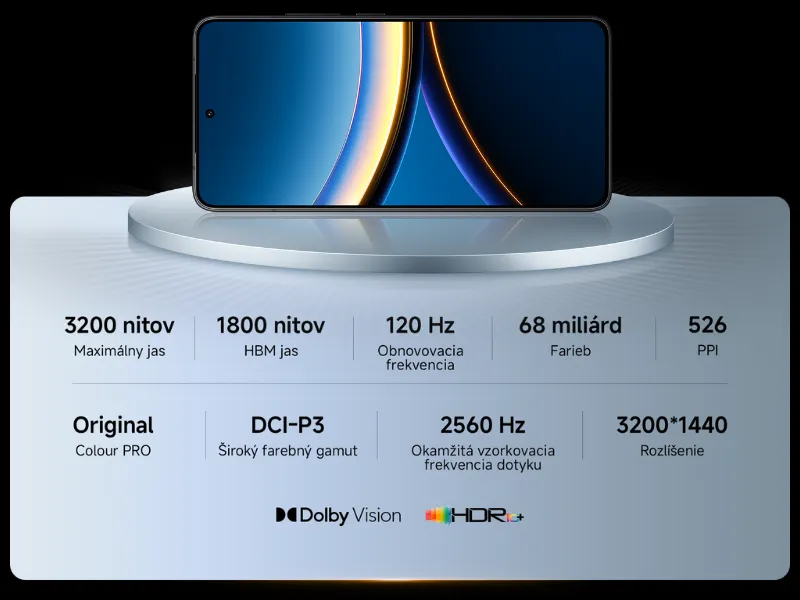 Výnimočný AMOLED displej telefónu POCO F7 Pro Black prinesie neprekonateľný vizuálny zážitok.