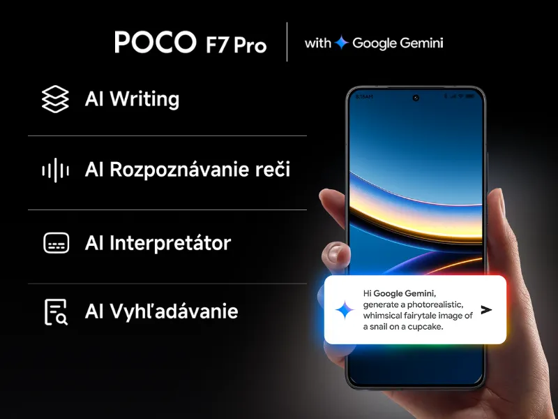 AI telefónu POCO F7 Pro Black vám uľahčí život.