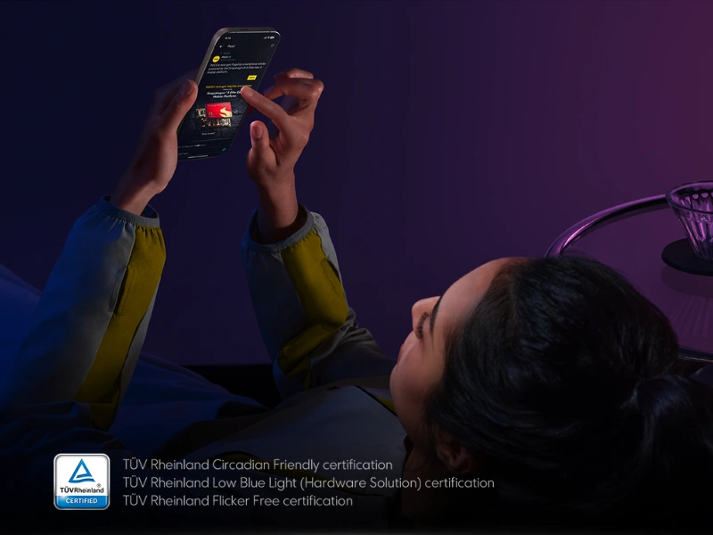 Displej telefónu POCO F8 Pro je šetrný k vašim očiam.