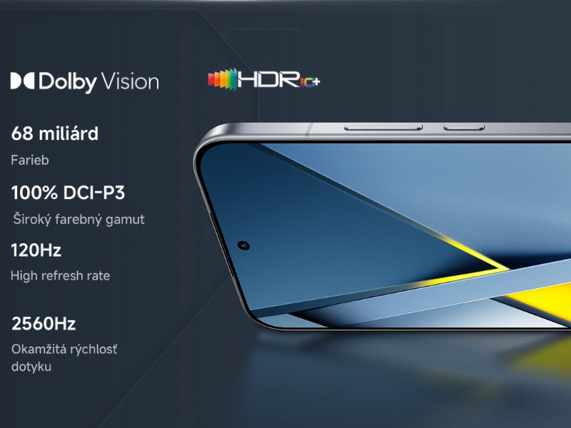 V&yacute;nimočn&yacute; AMOLED displej s technol&oacute;giou HyperRGB telef&oacute;nu POCO F8 Ultra prinesie neprekonateľn&yacute; vizu&aacute;lny z&aacute;žitok.