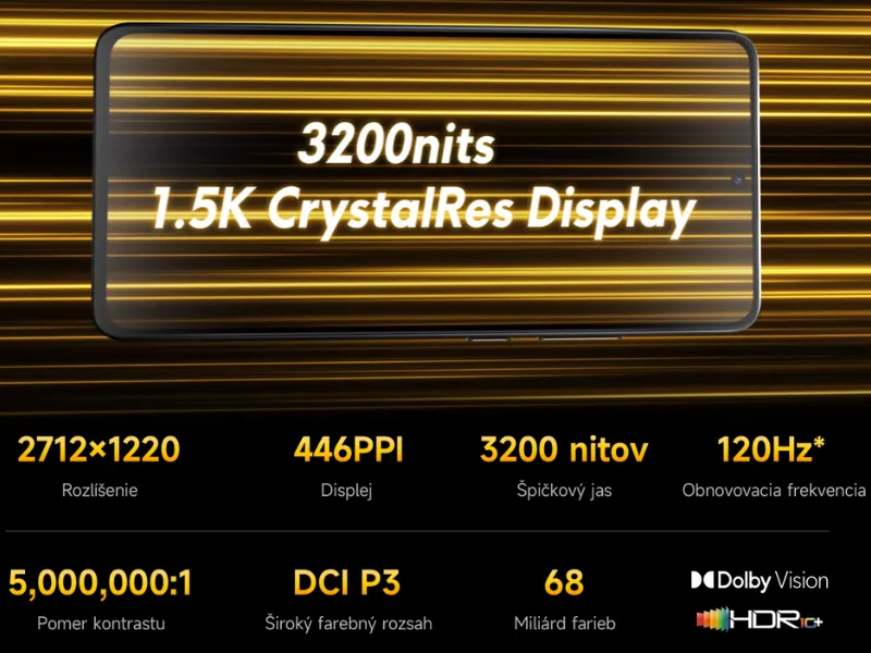 V&yacute;nimočn&yacute; AMOLED displej telef&oacute;nu POCO X7 PRO prinesie neprekonateľn&yacute; vizu&aacute;lny z&aacute;žitok.