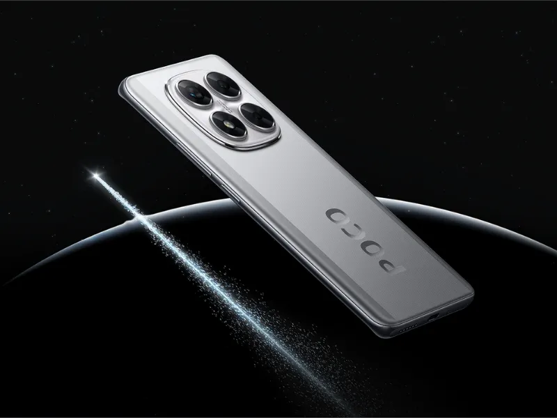 Vychutnajte si prémiový dizajn a striebornú farbu telefónu POCO X7