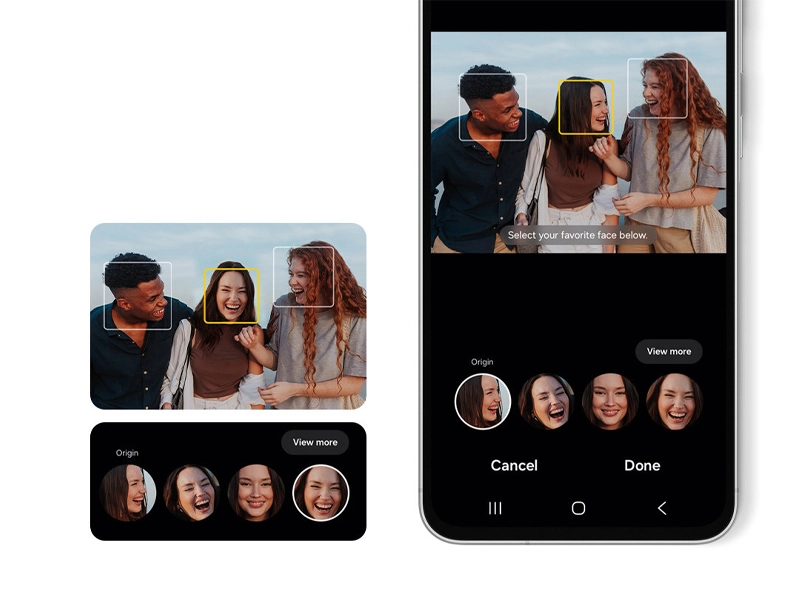 Samsung Galaxy A56 5G skupinové ai portréty.