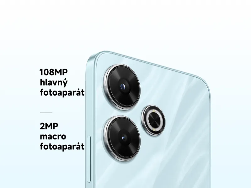 Redmi 13 Ocean Blue XIAOMI má 2 fotoaparáty pre špičkové fotografie