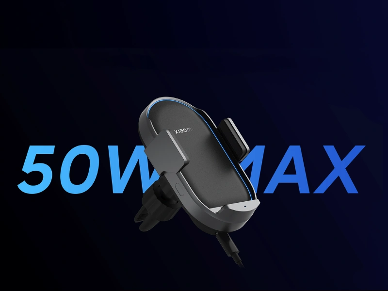 Autonabíjačka Xiaomi 50W Wireless Car Charger doplní energiu telefónu Xiaomi 13 len za 50 minút.