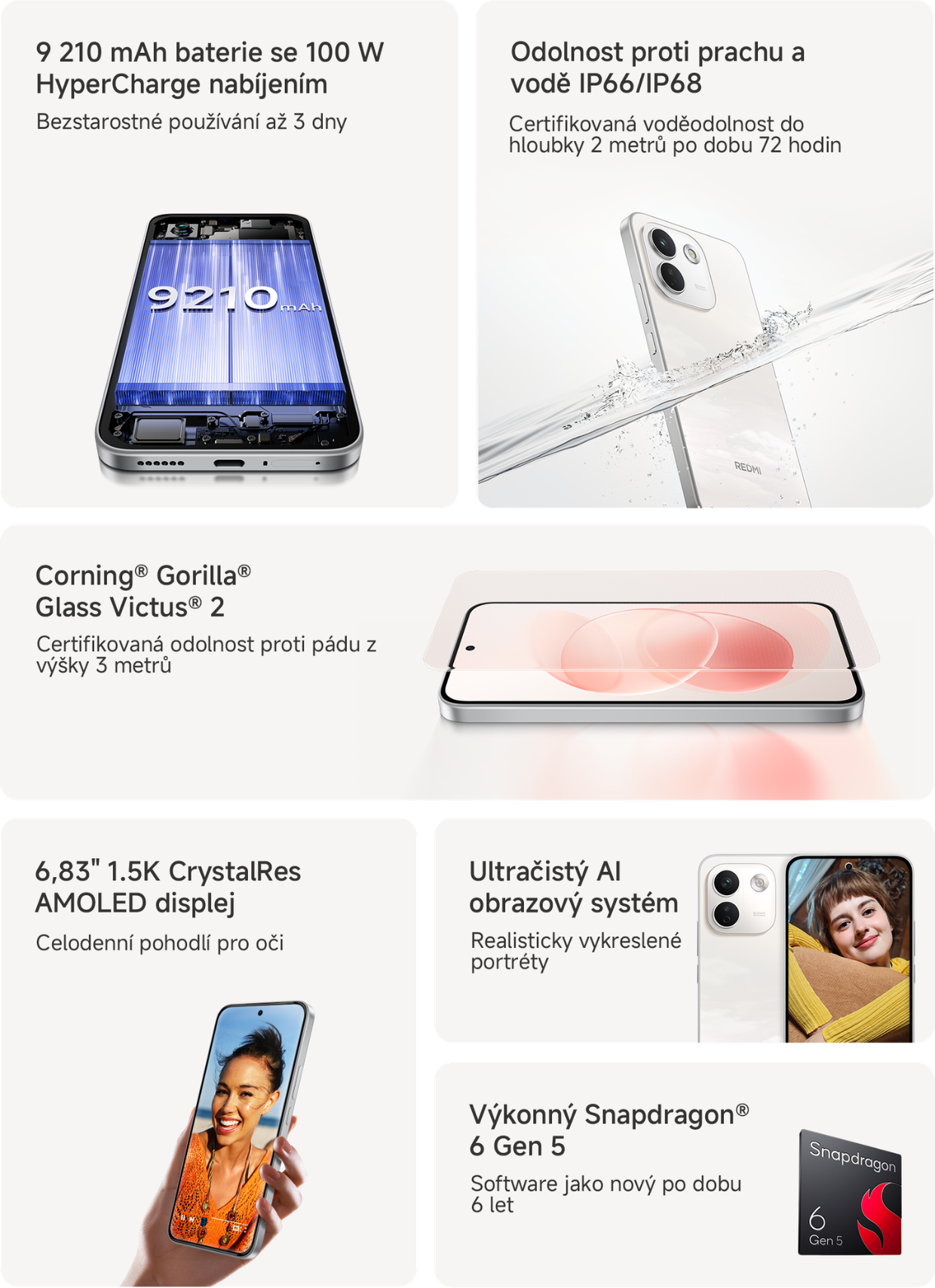 Klíčové vlastnosti telefonu REDMI Note 17 Pro Max 5G