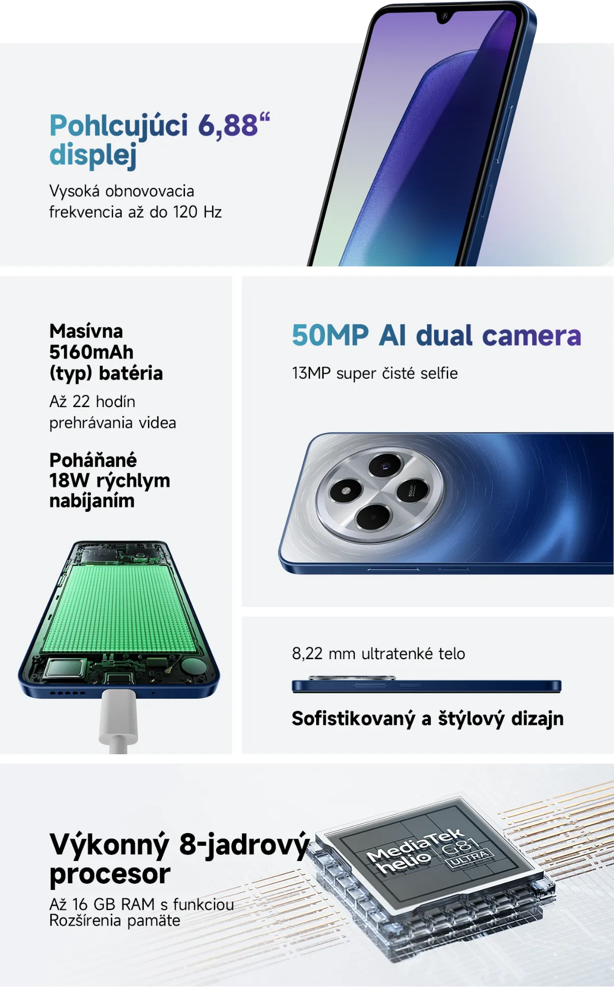 Dokonalé vychytávky smartfónu Xiaomi Redmi 14C