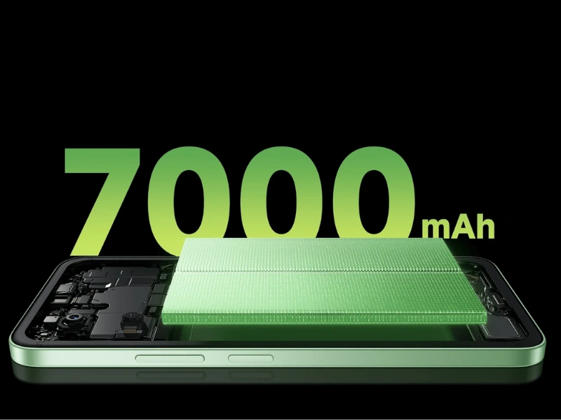 7000 mAh batéria telefónu Redmi 15 5G ponúka mimoriadne dlhú výdrž.
