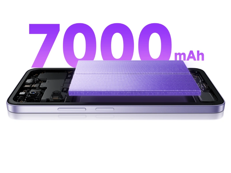 7000 mAh batéria telefónu Redmi 15 ponúka mimoriadne dlhú výdrž.