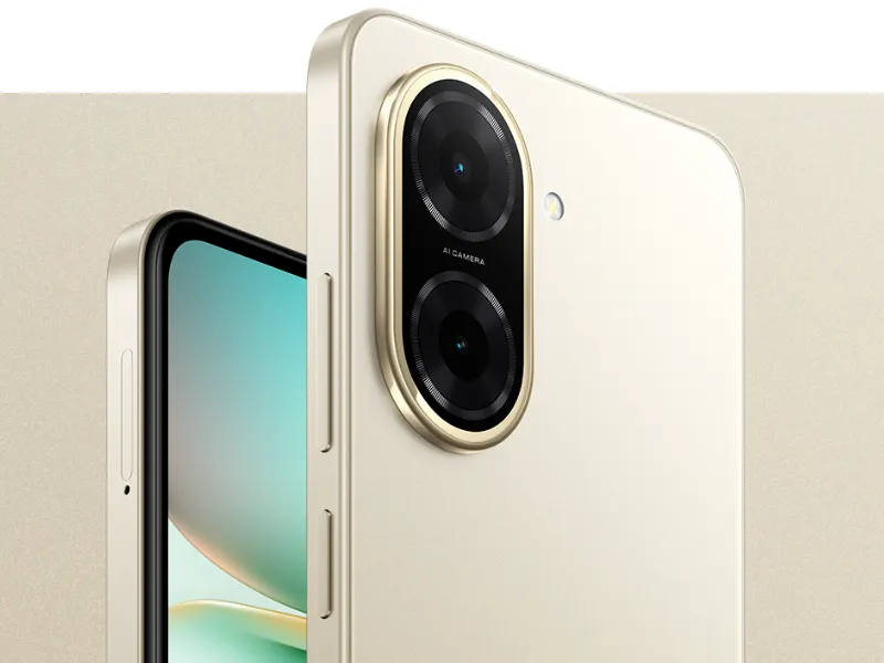 Sofistikovaný minimalistický dizajn Redmi A5 Sandy Gold.