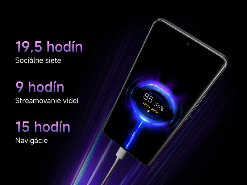 5110 mAh batéria telefónu Redmi Note 14 Pro+ 5G vám prinesie hodiny vašej obľúbenej zábavy.