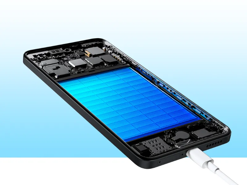 5110 mAh batéria telefónu Redmi Note 14 vám prinesie hodiny vašej obľúbenej zábavy.