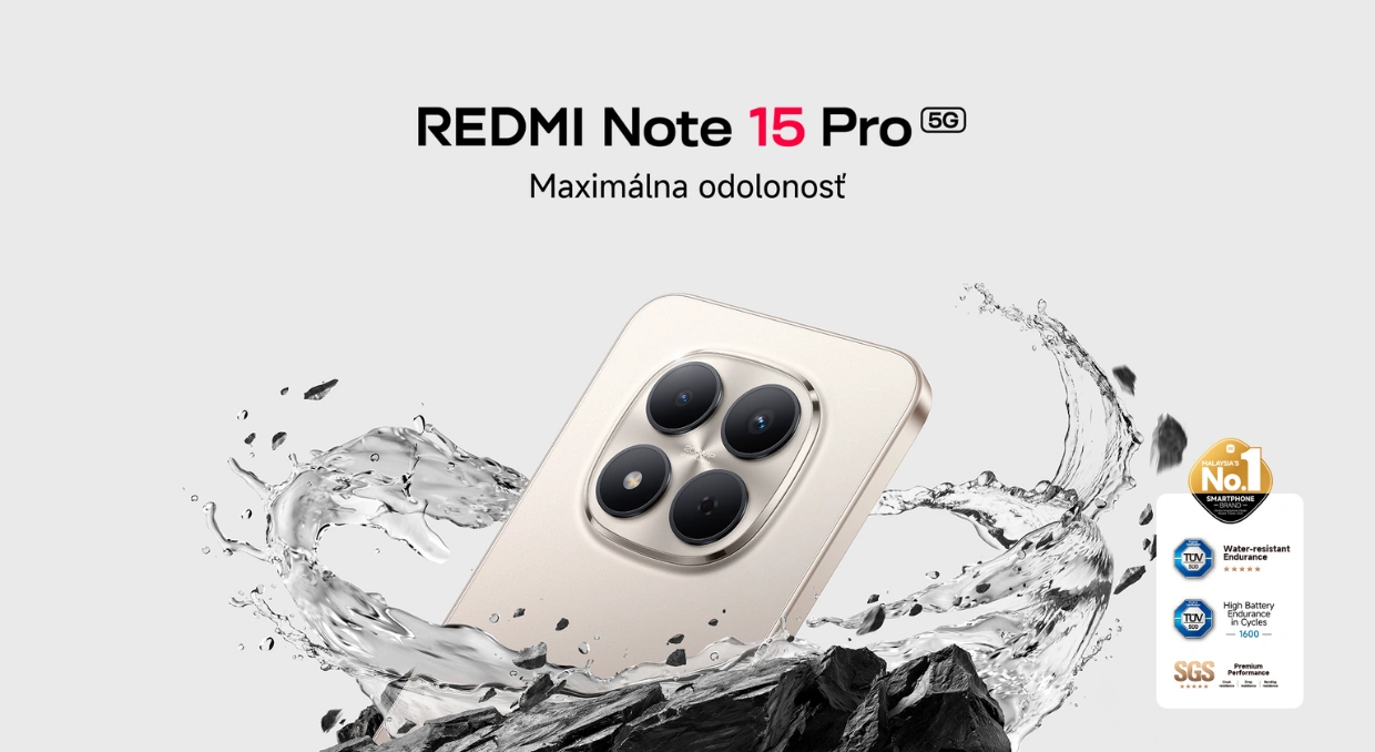 Telef&oacute;n Redmi Note 15 Pro 5G stvorili pre maxim&aacute;lnu odolnosť.
