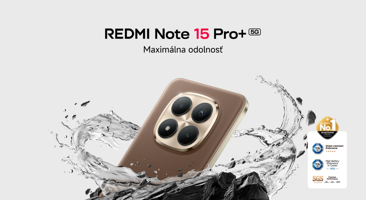 Telef&oacute;n Redmi Note 15 Pro+ 5G stvorili pre maxim&aacute;lnu odolnosť.