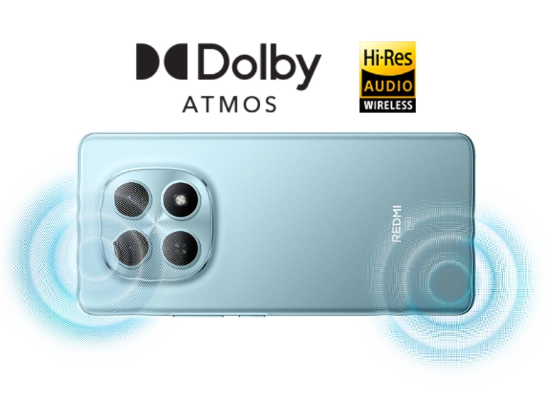 Bohat&yacute; a pohlcuj&uacute;ci zvuk premen&iacute; v&aacute;&scaron; telef&oacute;n Redmi Note 15 na osobn&eacute; kino, ktor&eacute; si m&ocirc;žete vziať kamkoľvek.