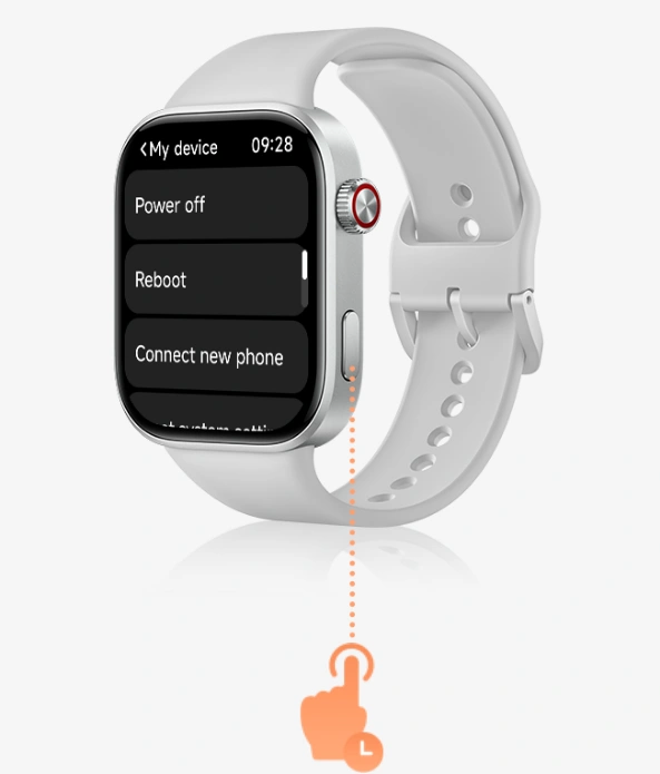 Dlh&eacute; podržanie tlačidla na hodink&aacute;ch Redmi Watch 6 NFC v&aacute;m otvor&iacute; menu pre vypnutie alebo re&scaron;tart.