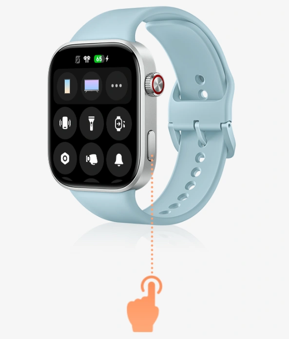 Jedno stlačenie tlačidla na hodink&aacute;ch Redmi Watch 6 NFC v&aacute;m umožn&iacute; r&yacute;chly pr&iacute;stup do ovl&aacute;dacieho centra.