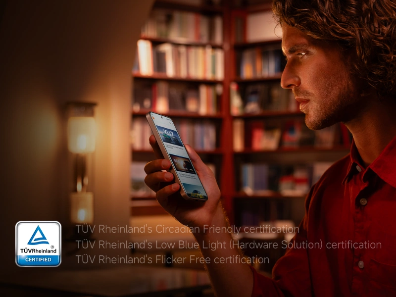 Či už pozeráte filmy, hráte hry alebo len tak blúdite po sociálnych sieťach, pred unavenými očami vás ochráni displej telefónu Xiaomi 15T s trojnásobnou certifikáciou TÜV Rheinland.