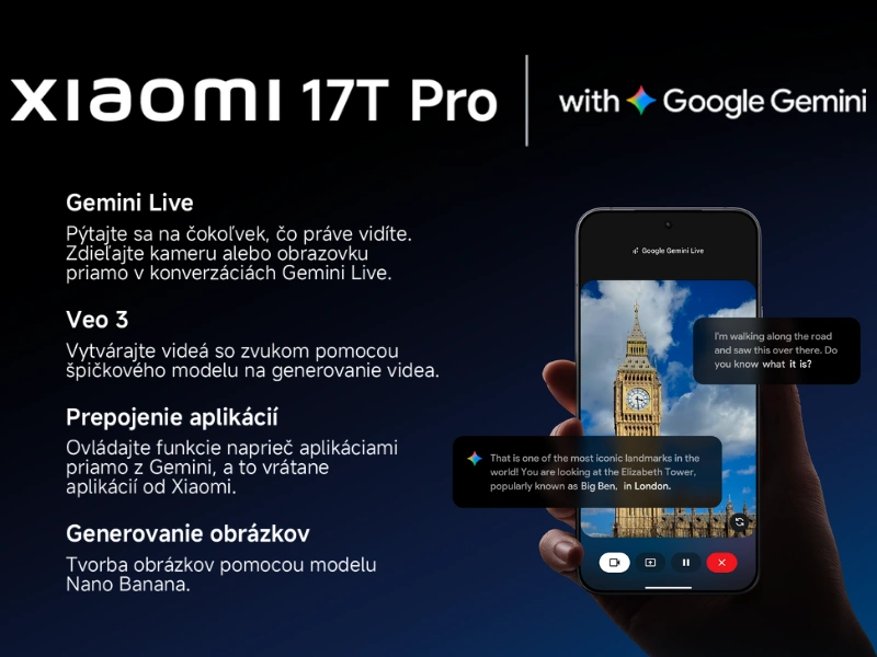 Google Gemini v smartfóne Xiaomi 17T Pro vám ochotne podá pomocnú ruku pri písaní, brainstormingu, učení alebo iných kreatívnych činnostiach.